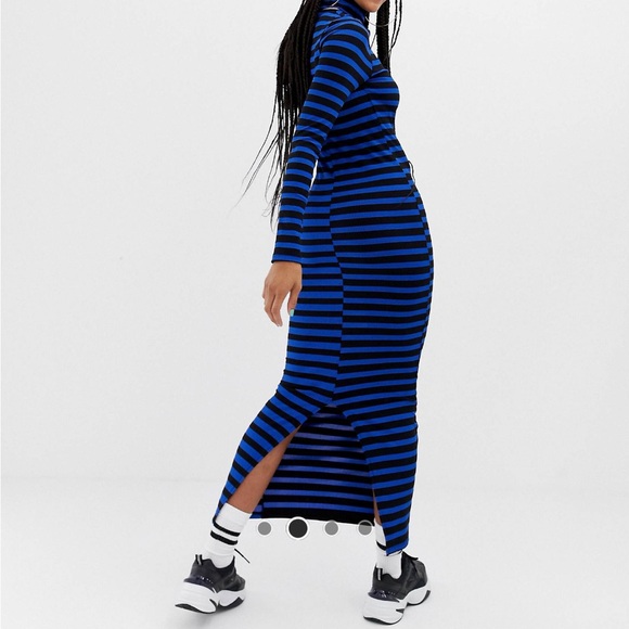 Collusion Ribbed Striped Bodycon Dress - Picture 7 of 9